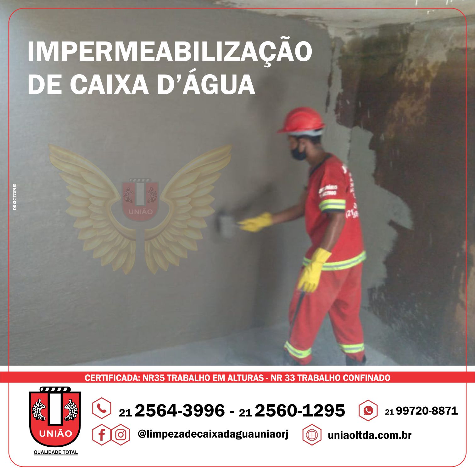 Impermeabilização de Caixas D´agua, Gávea-RJ